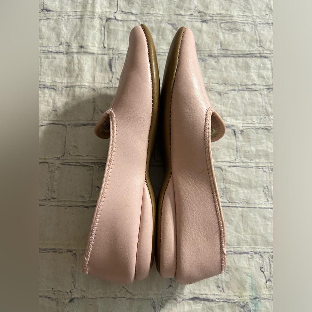 DANIEL GREEN PINK SPLIT LEATHER FAUX FUR LINING WOMEN’S SLIPPERS SIZE 7M - Picture 3 of 9